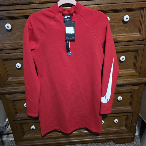 Nike Dresses & Skirts - Nike Red Long Sleeve Pullover